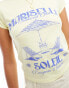 ASOS DESIGN baby tee with mariselle soleil graphic in yellow