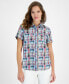 Women's Patchwork Plaid Cotton Shirt