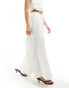 River Island tiered maxi skirt in white