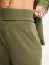 JDY wide leg tailored trousers co-ord in khaki