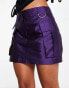 Topshop cargo pocket mini skirt in purple