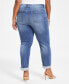 Plus Size Slim Tech Rolled-Cuff Boyfriend Jeans, Created for Macy's