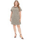 Plus Size Embellished Jacquard T-Shirt Dress