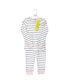 Toddler Girls Cotton Pajama Set, Gray Stripe Pink