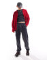 Reclaimed Vintage unisex polo cardigan in red