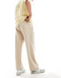 ADPT oversized wide fit jogger in washed beige