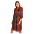 TOI&MOI Tartan Check Tent With Illusion Belt Long Dress