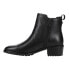 Easy Spirit Fedra Chelsea Zippered Round Toe Womens Black Casual Boots E-FEDRA-