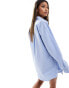 ASOS DESIGN Weekend Collective shirt dress in blue