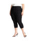 Plus Size Rhinestone Capri Pant