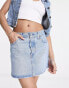 Levi's icon skirt in light wash blue