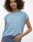 Vero Moda oversized stripe t-shirt in blue stripe