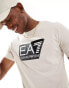 Armani EA7 large chest logo t-shirt in beige