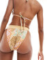 Vero Moda mix and match high waisted brazilian bikini bottoms in pastel snake print