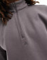 adidas Basketball One 1/4 zip in dark brown