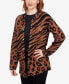 Petite Bold Animal Print Shacket Jacket