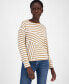 Women's Pieced Striped Long-Sleeve Top