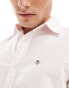 GANT shield logo stretch slim fit stripe oxford shirt in light pink