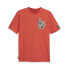 Puma Nyc Remix Graphic Crew Neck Short Sleeve T-Shirt Mens Orange Casual Tops 62