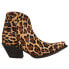 Tony Lama Anahi Leopard Snip Toe Cowboy Booties Womens Brown Casual Boots VF6044