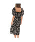 Trina Shirred Dress Black/Natural