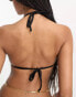 New Look triangle bikini top in black