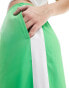 ASOS DESIGN pull on trouser with contrast panel in bright green