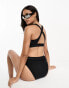 Nike Swimming Fusion crossback bikini top in black