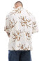 ASOS DESIGN oversized shirt with cherub print in neutral