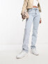 BOSS Ada straight leg jeans in light blue