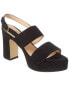 Stuart Weitzman Ono Suede Platform Sandal Women's Black 8.5