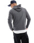 ASOS DESIGN hoodie with MA1 pocket detail in charcoal grey