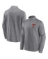 Men's Heather Gray Distressed Texas Tech Red Raiders Vintage Fleece Quarter-Zip Jacket