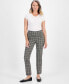 Women's Printed High-Rise Straight-Leg Ponte Pants, Created for Macy's