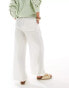 ASOS DESIGN Maternity pull on trouser with linen in white