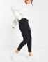 ASOS DESIGN high waist tailored trousers skinny fit in black