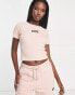 ellesse Landrea crop t-shirt in pink