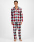 Family Pajamas Men's 2-Pc. Winterton Cotton Plaid Notch-Collar Pajamas Set, Created for Macy's