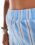 Reclaimed Vintage pull on boxer short in blue stripe