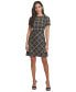 Women's Plaid Ponté-Knit Short-Sleeve Dress