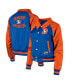 Women's Royal Denver Broncos Coaches Raglan Full-Snap Jacket