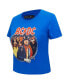 Women's Royal AC/DC Highway to Tour 1979 Baby Doll Cropped T-Shirt