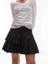 Topshop mini pleated tennis skirt in black