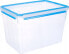 Emsa Emsa CLIP & CLOSE food storage container (transparent/blue, 10.6 liters, large format)