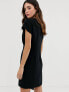 ASOS DESIGN nipped in waist mini dress in black