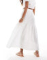 Vero Moda tiered maxi skirt co-ord in white