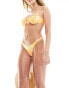 Kulani Kinis tiki tango shimmer retro Y thong bikini bottom in orange