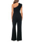 Women's Ruffled One-Shoulder Straight-Leg Jumpsuit