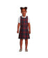 Girls School Uniform Plaid Jumper Dress Top of Knee