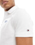 Tommy Hilfiger script logo polo shirt in white